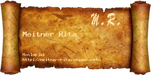 Meitner Rita névjegykártya